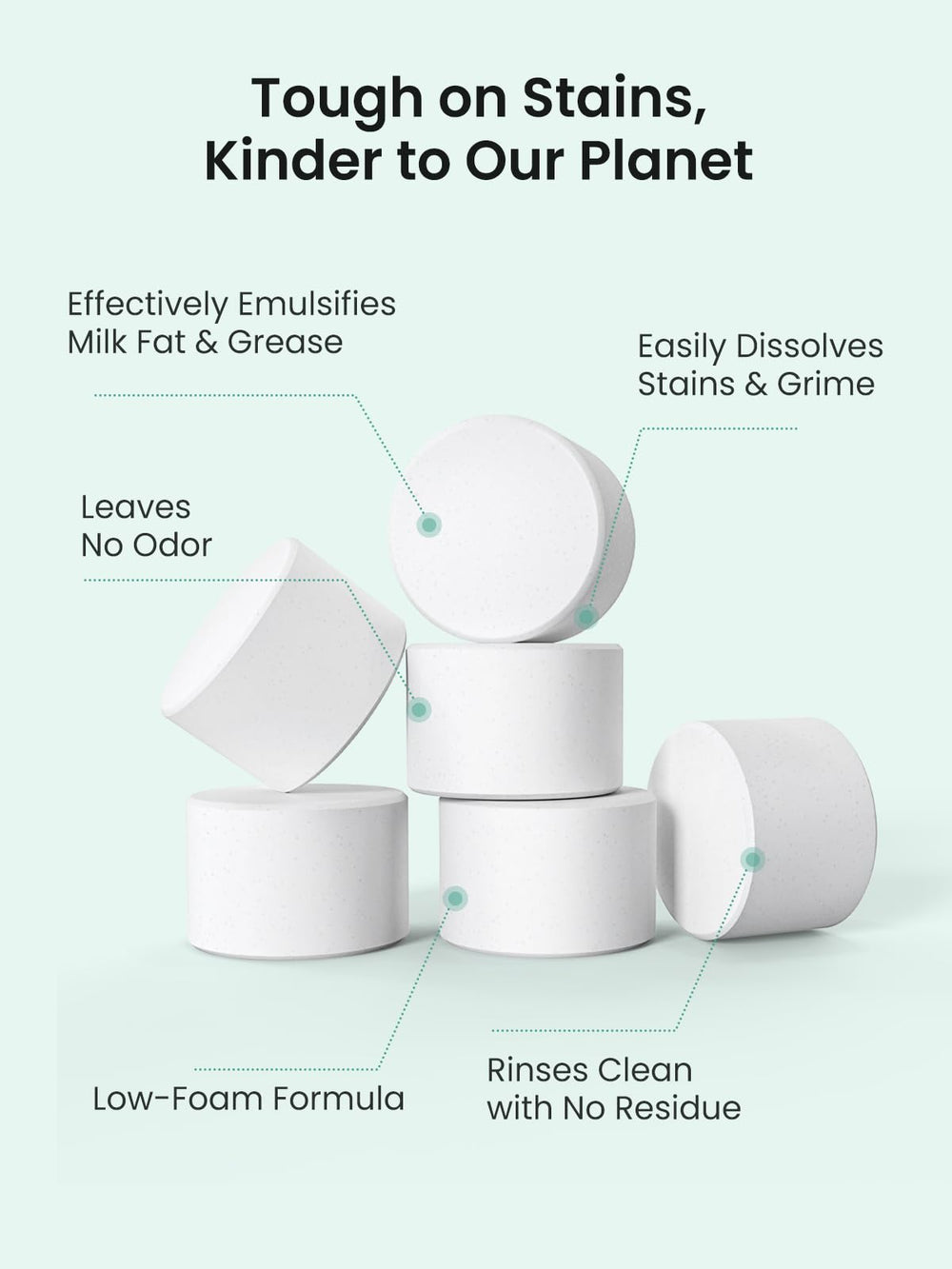 Grownsy eco-friendly enzyme formula leaves no residue on baby items.