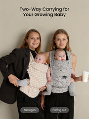 GROWNSY ergonomic M-shaped positioning supports baby's hip health.