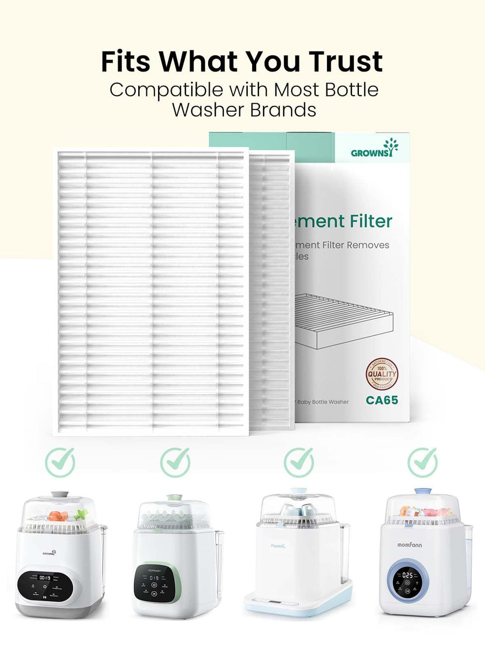 GROWNSY improves airflow to speed drying and reduce buildup between cycles.