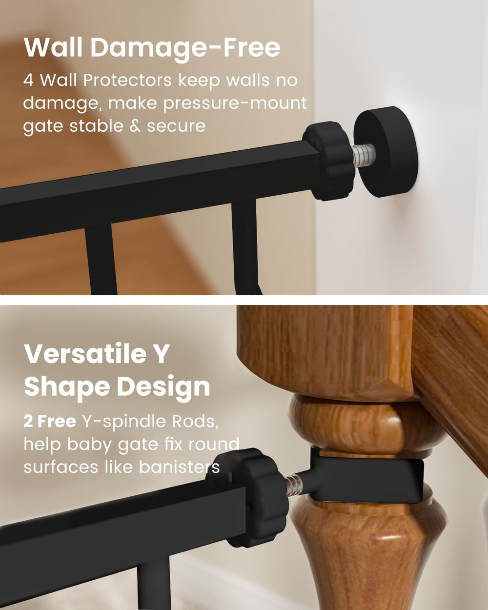 Grownsy Mom's Choice gate features 180-degree swing door with auto-close