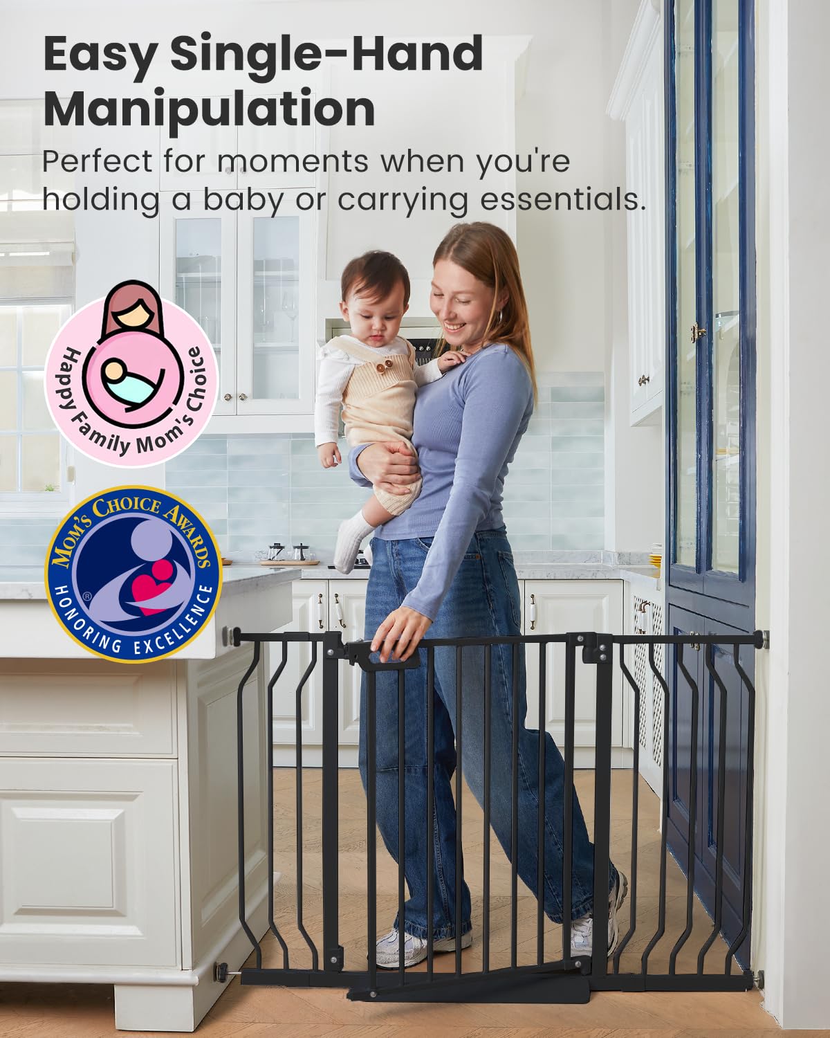 Grownsy Mom's Choice gate offers double-locking for added security