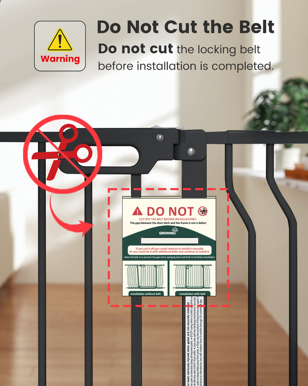 Grownsy Mom's Choice gate includes a red reminder for checks