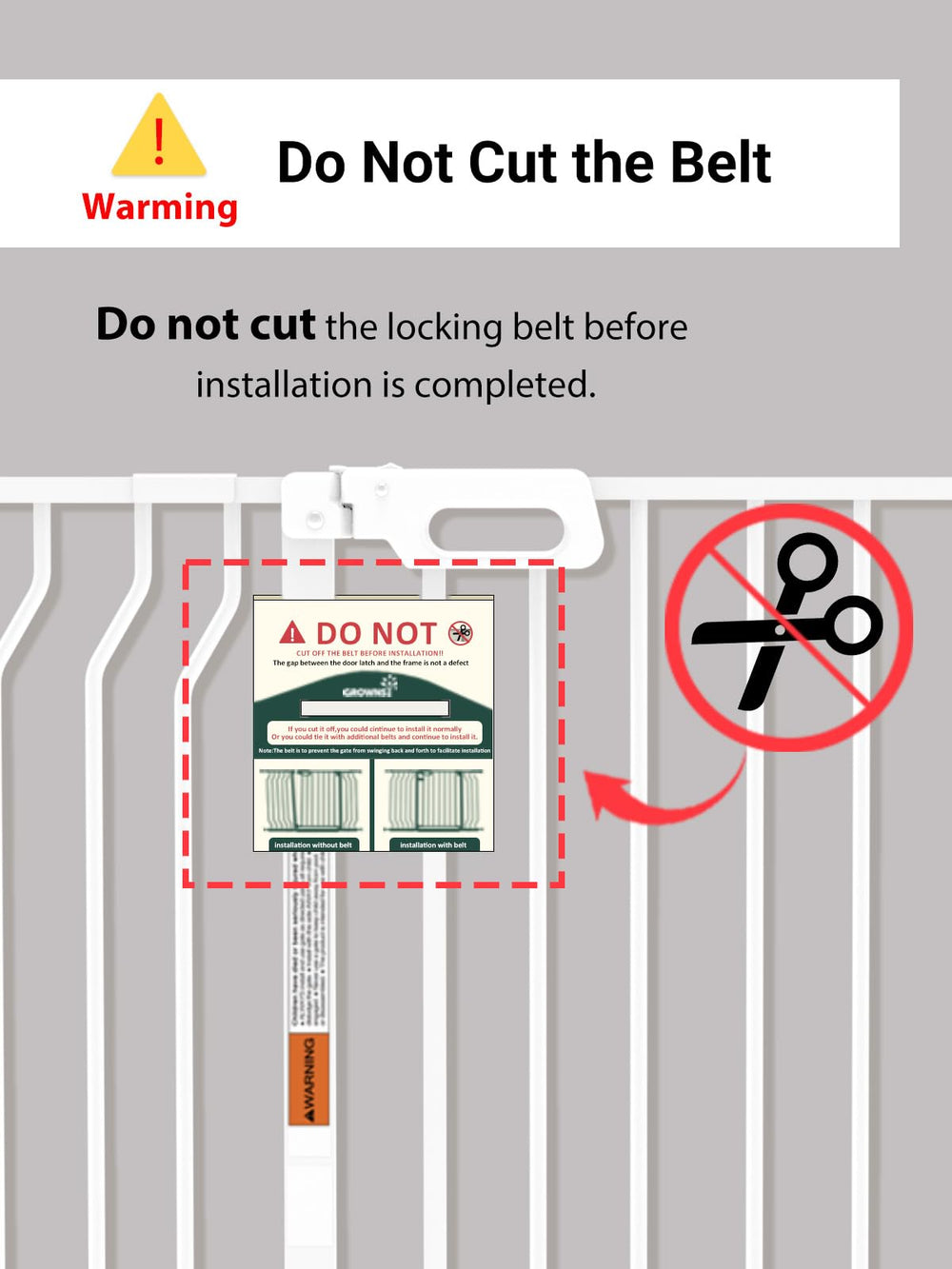GROWNSY Mom's Choice gate no-drill punch-free installation ready.