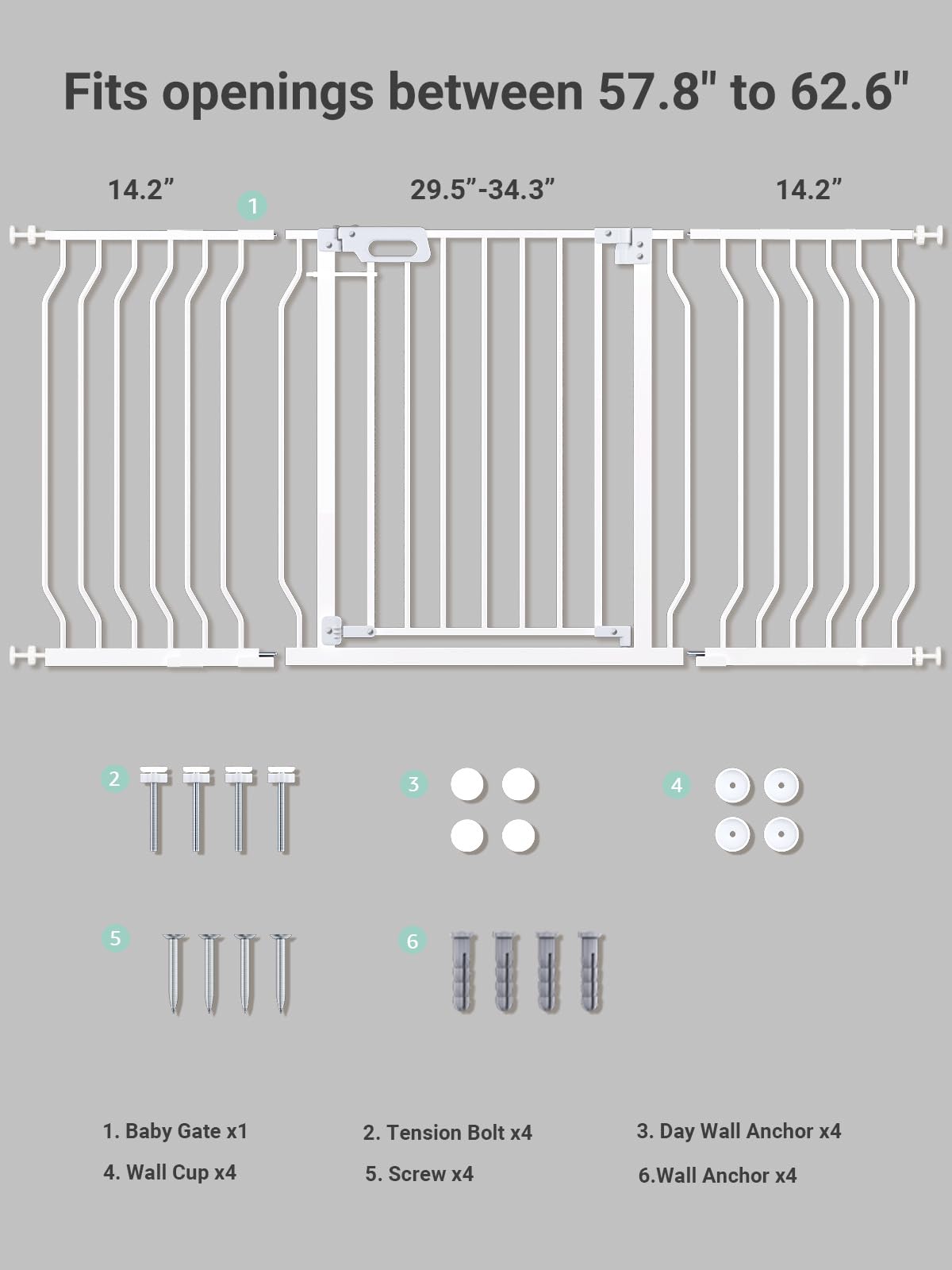 GROWNSY Mom's Choice gate walk-through design for easy passage.