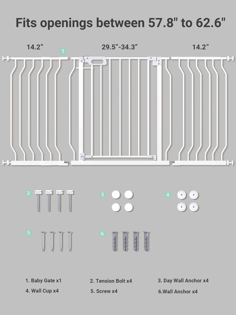GROWNSY Mom's Choice gate walk-through design for easy passage.