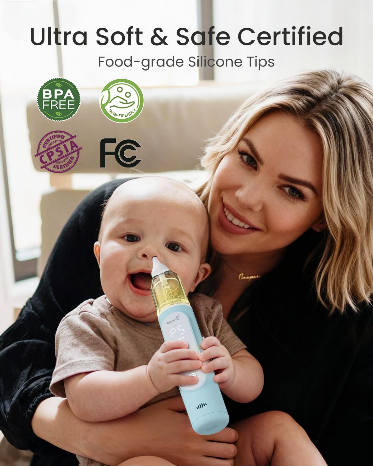 GROWNSY auto-clean helps prevent odors between uses