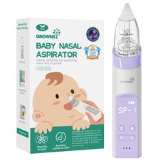 Grownsy nasal aspirator for baby with large suction chamber for quick relief