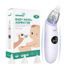 Grownsy nasal aspirator baby purple with ergonomic grip for gentle suction