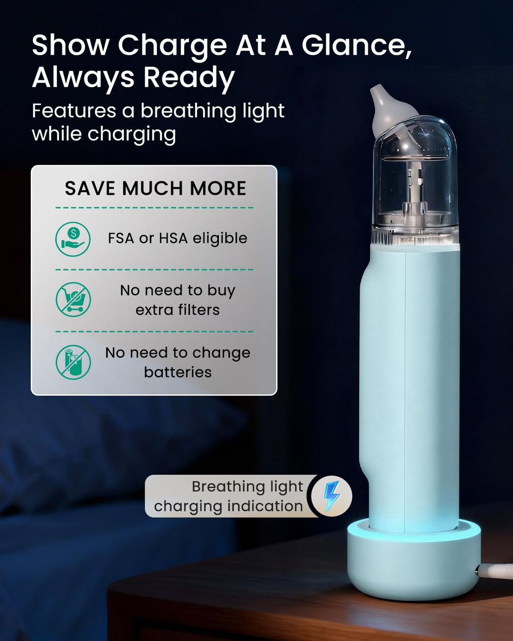 GROWNSY food-grade silicone tips ensure safe suction