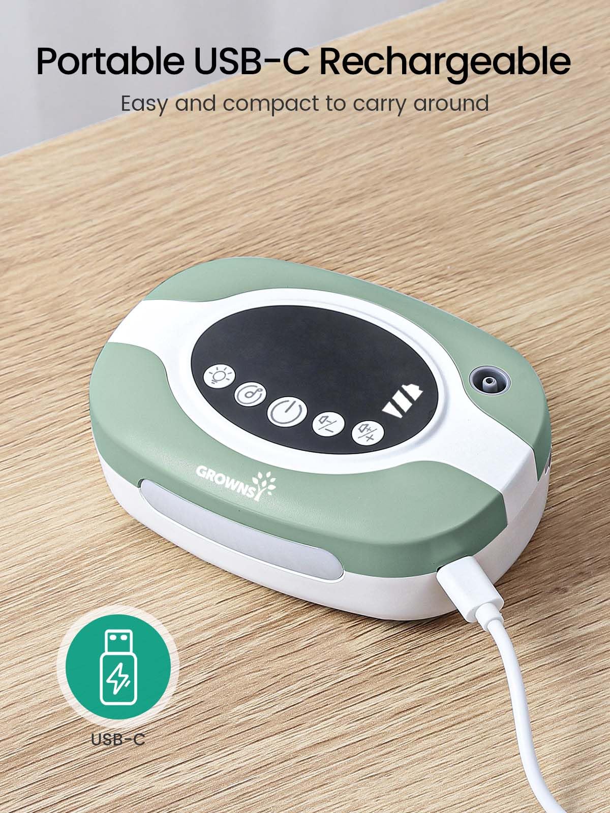 GROWNSY easy-clean design simplifies disassembly and hygiene.