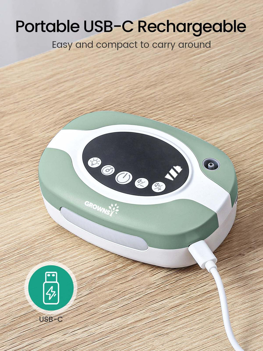 GROWNSY easy-clean design simplifies disassembly and hygiene.