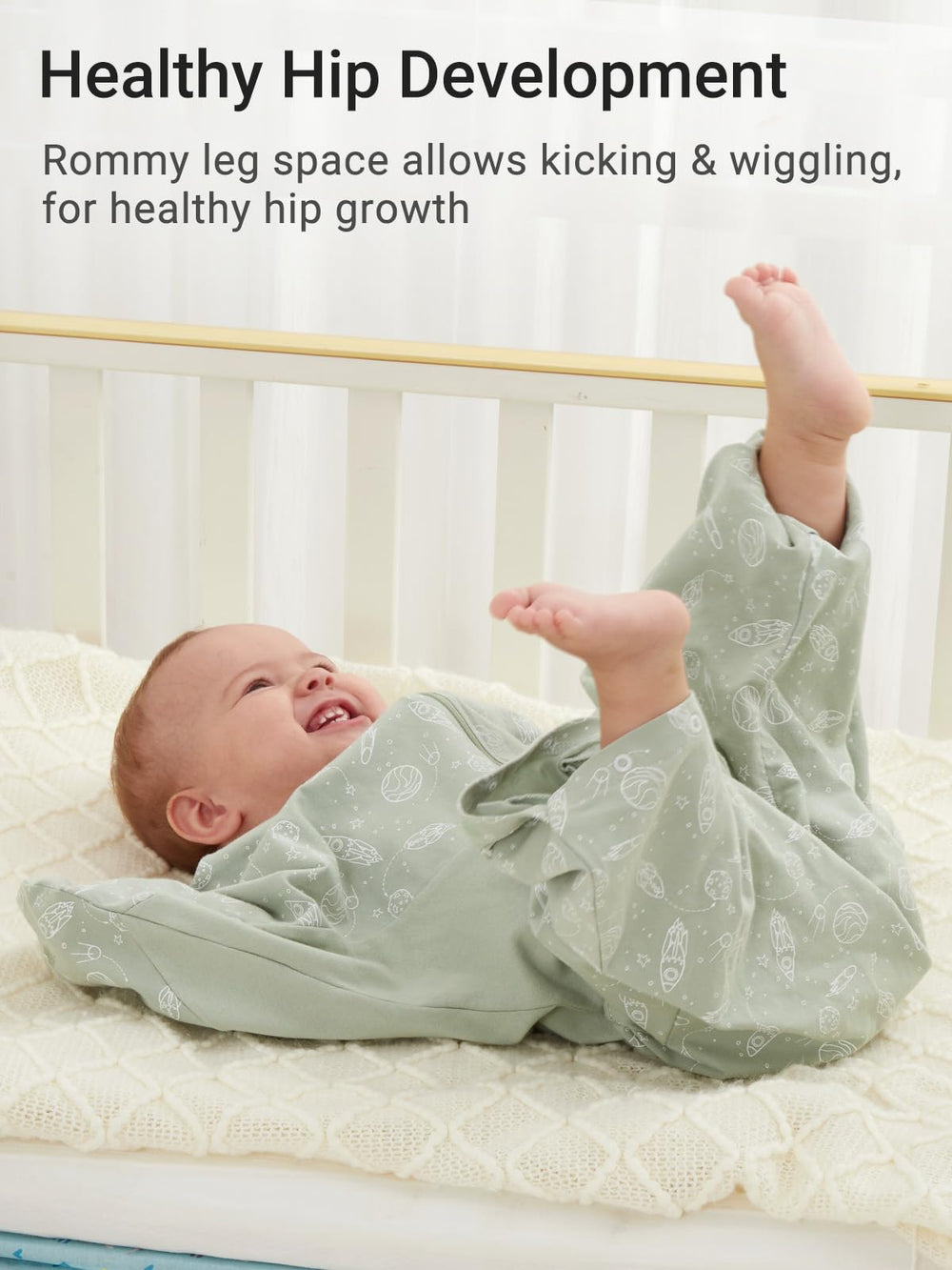 Grownsy openable foot design suits taller babies with better airflow