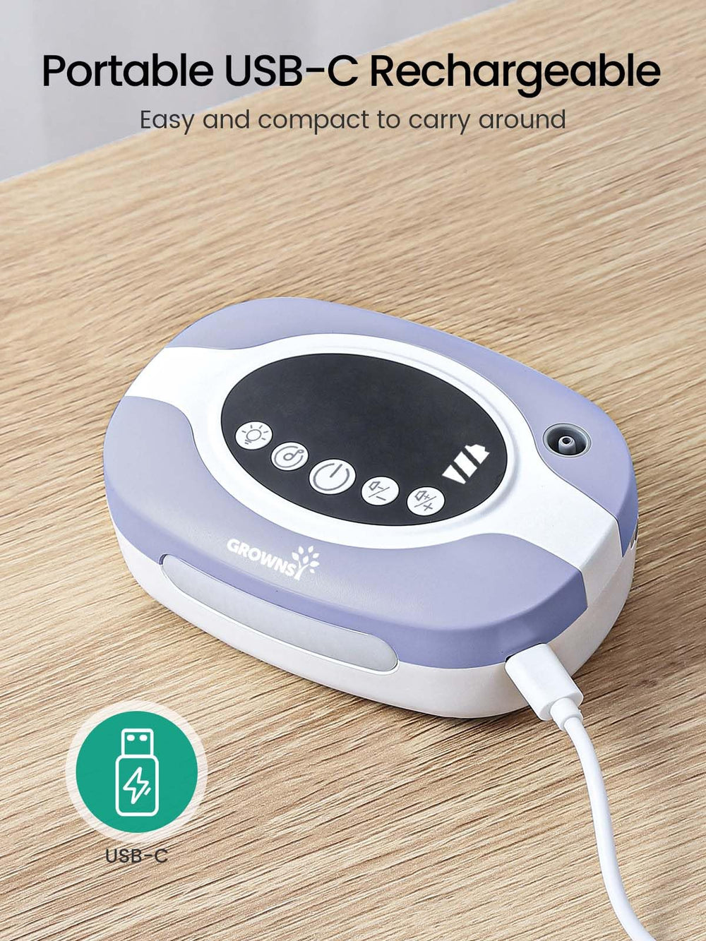 Compact design fits in a diaper bag for travel-ready care.