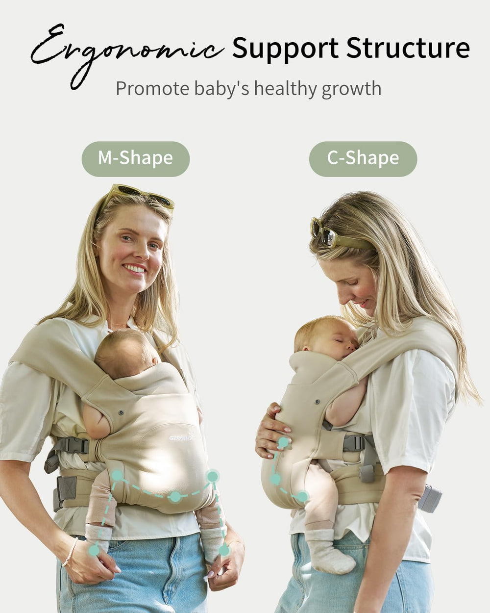 GROWNSY Quick buckle enables effortless secure fastening on the go.