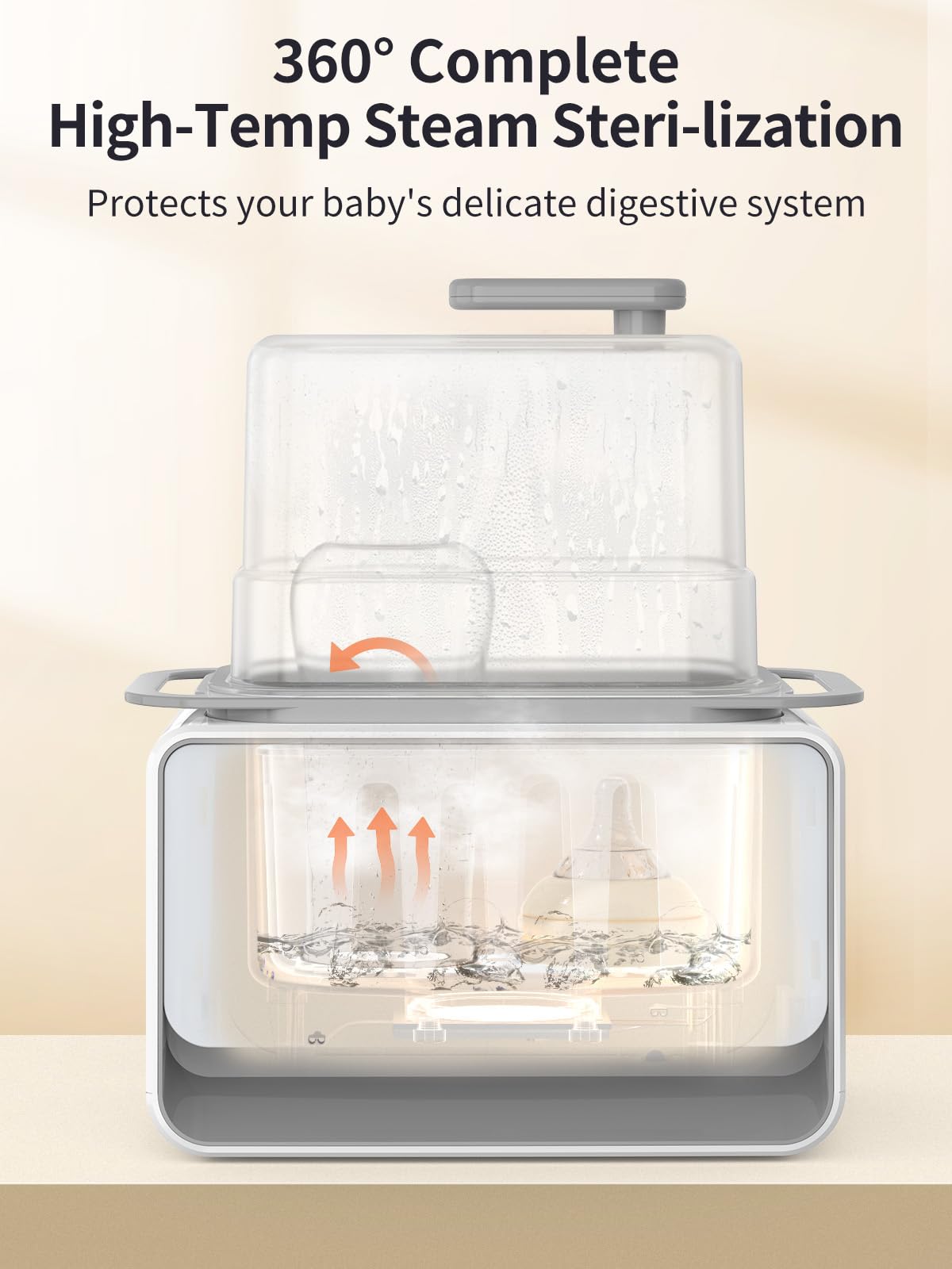 GROWNSY sterilize presets keep bottles hygienic