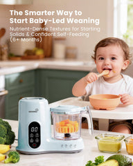 Grownsy sterilizer mode promotes hygienic meals with minimal effort.