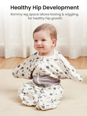 GROWNSY leg-split hem supports natural leg posture for flexible sleep.