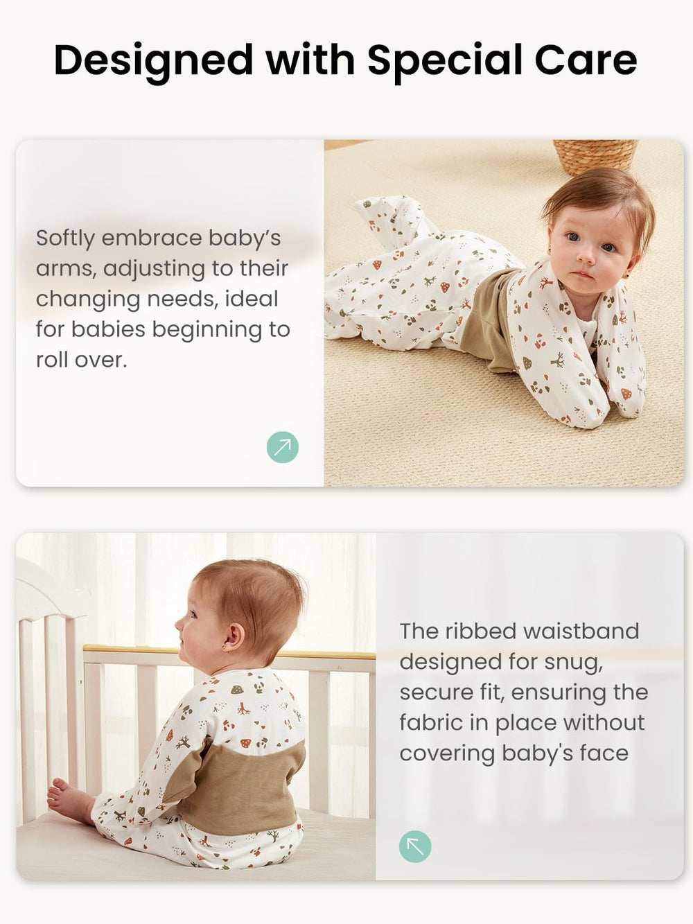Grownsy soft breathable fabric provides cozy comfort all night