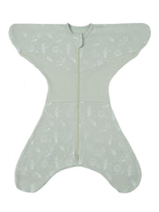 Grownsy transitional swaddle with starfish design gently hugs baby's arms and supports growth