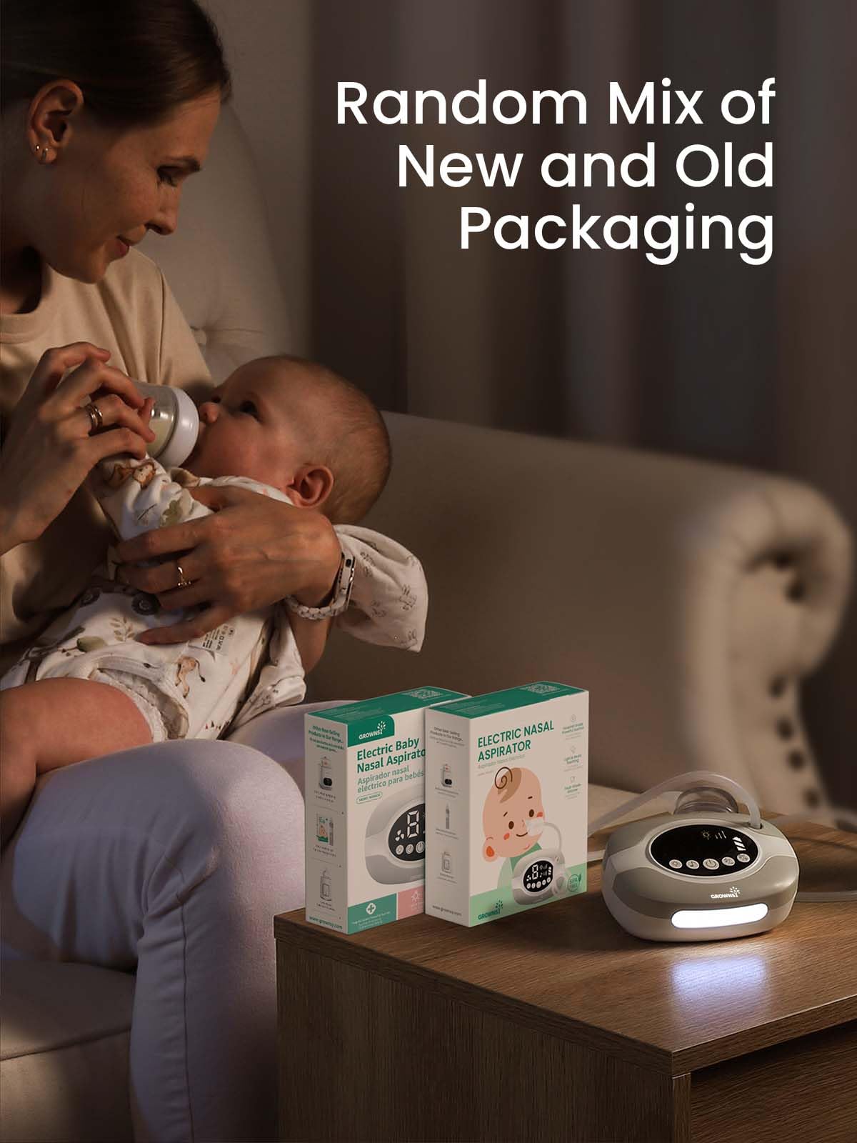 Grownsy USB charging keeps the device ready on the go.