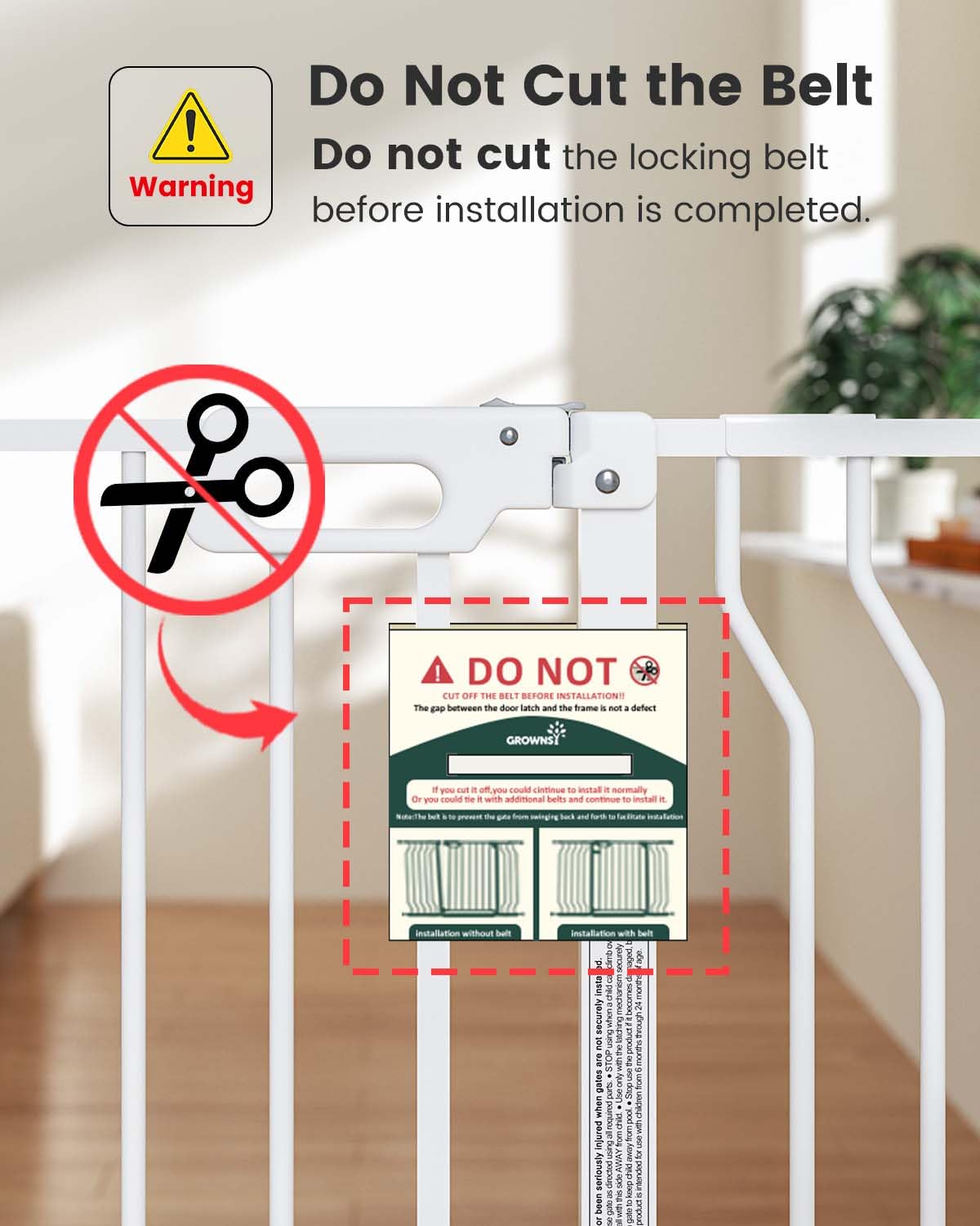 Grownsy Moms Choice wide walk-thru design fits spacious doorways.