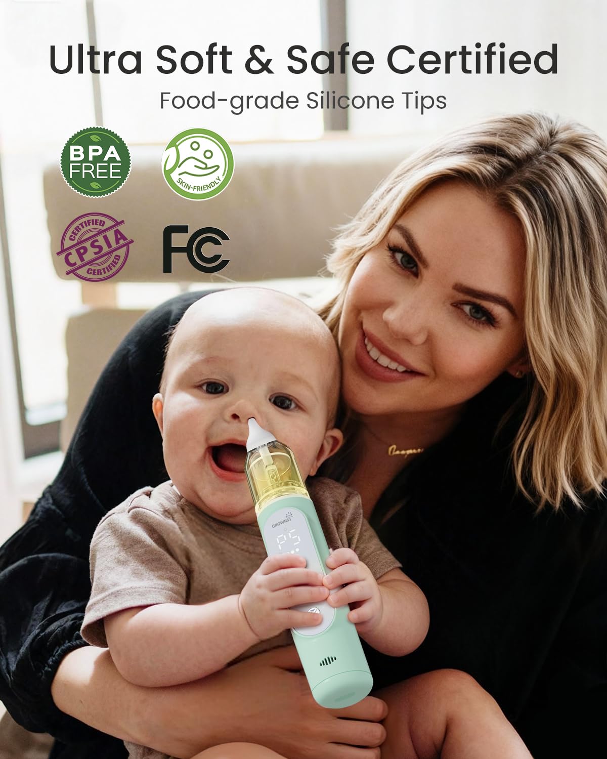 GROWNSY nasal aspirator storage case supports outdoor trips.