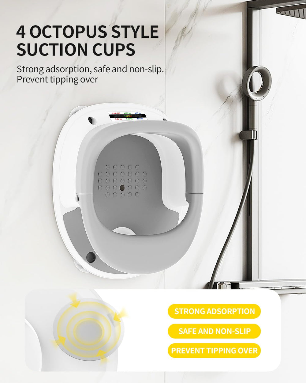 GrowthFun bath seat fits most tubs for versatile home or travel use.