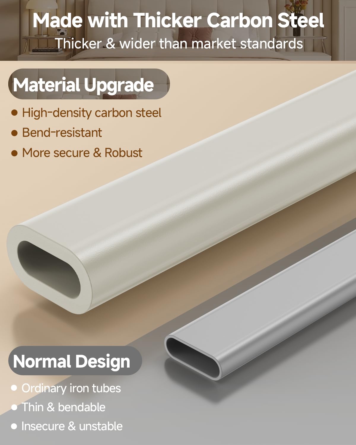 GrowthFun bed rail single-side lift for easy sheet changes.