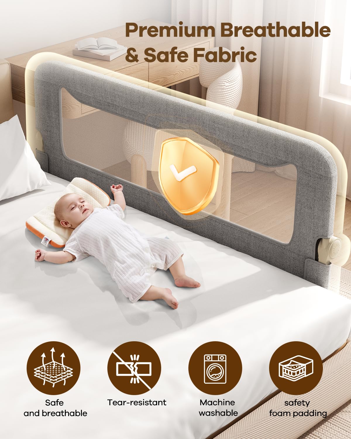 GrowthFun foldable safety lock prevents accidental folding by curious kids.
