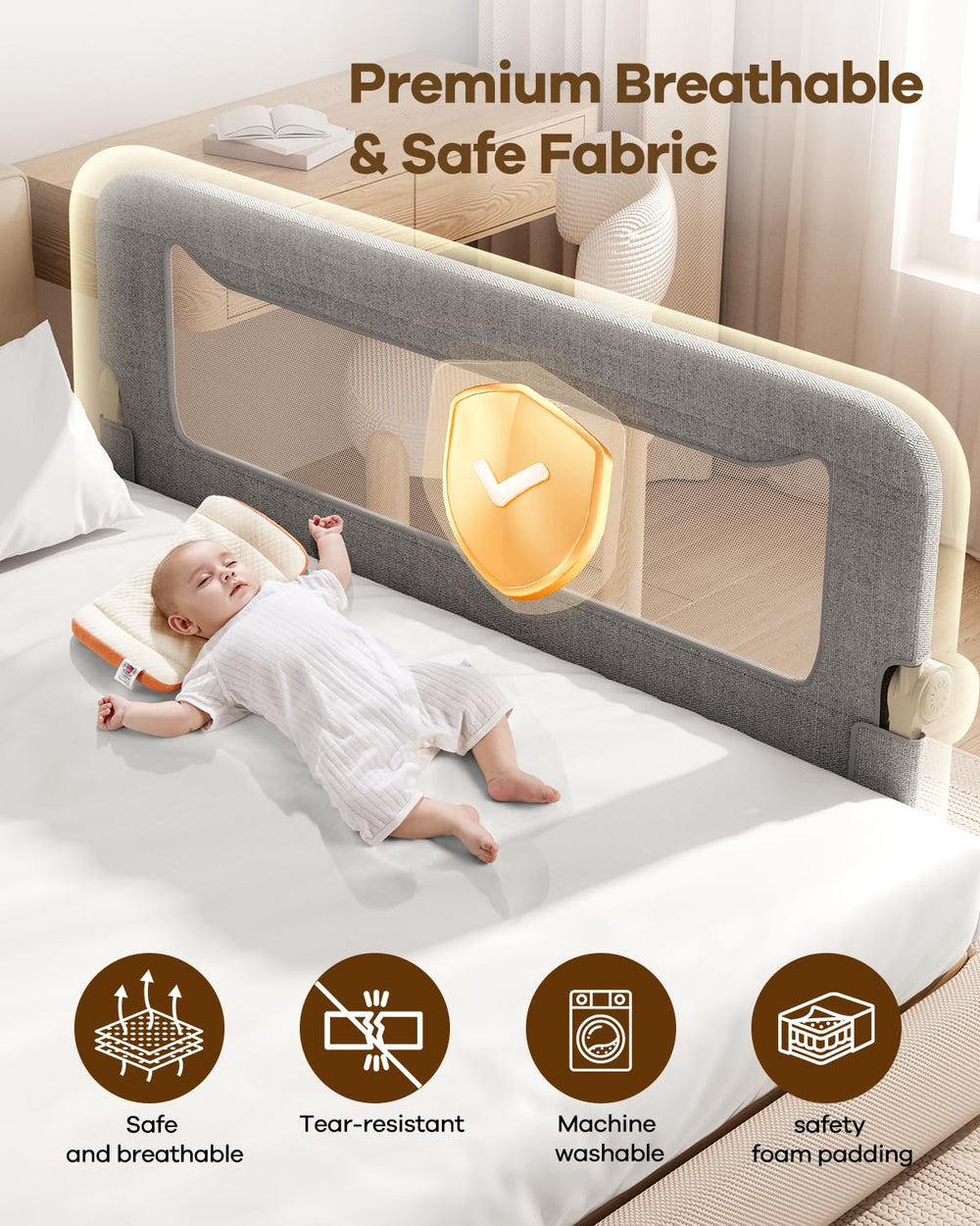 GrowthFun foldable safety lock prevents accidental folding by curious kids.