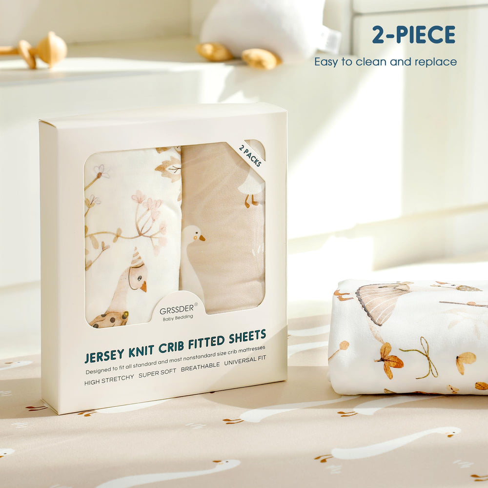 GRSSDER 4-way stretch sheet moves with baby for comfort