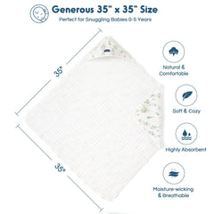 GRSSDER six-layer muslin towel dries baby quickly after bath
