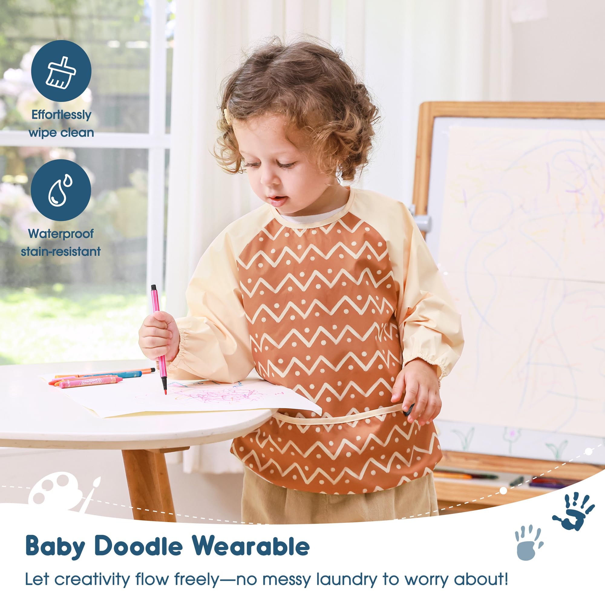 GRSSDER baby bib ready for travel with compact packaging and easy cleanup.