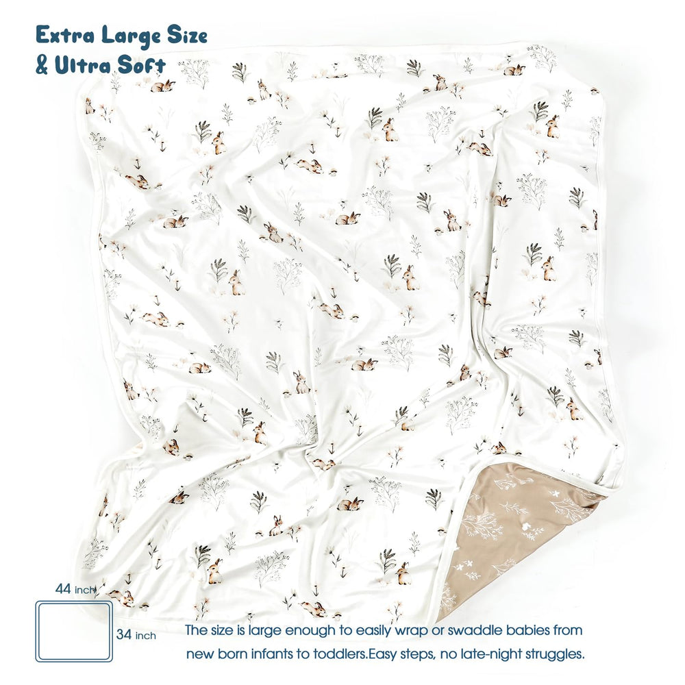 GRSSDER double-layer receiving blanket provides cozy warmth for year-round use