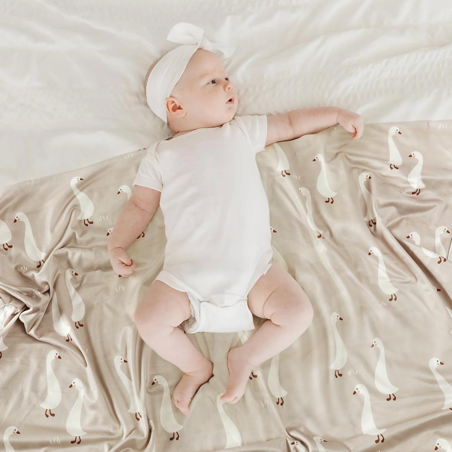 GRSSDER receiving blanket is gentle for newborn routines and cuddles