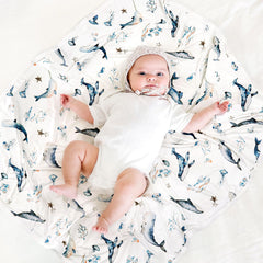 GRSSDER sea fish design baby blanket brightening nursery decor
