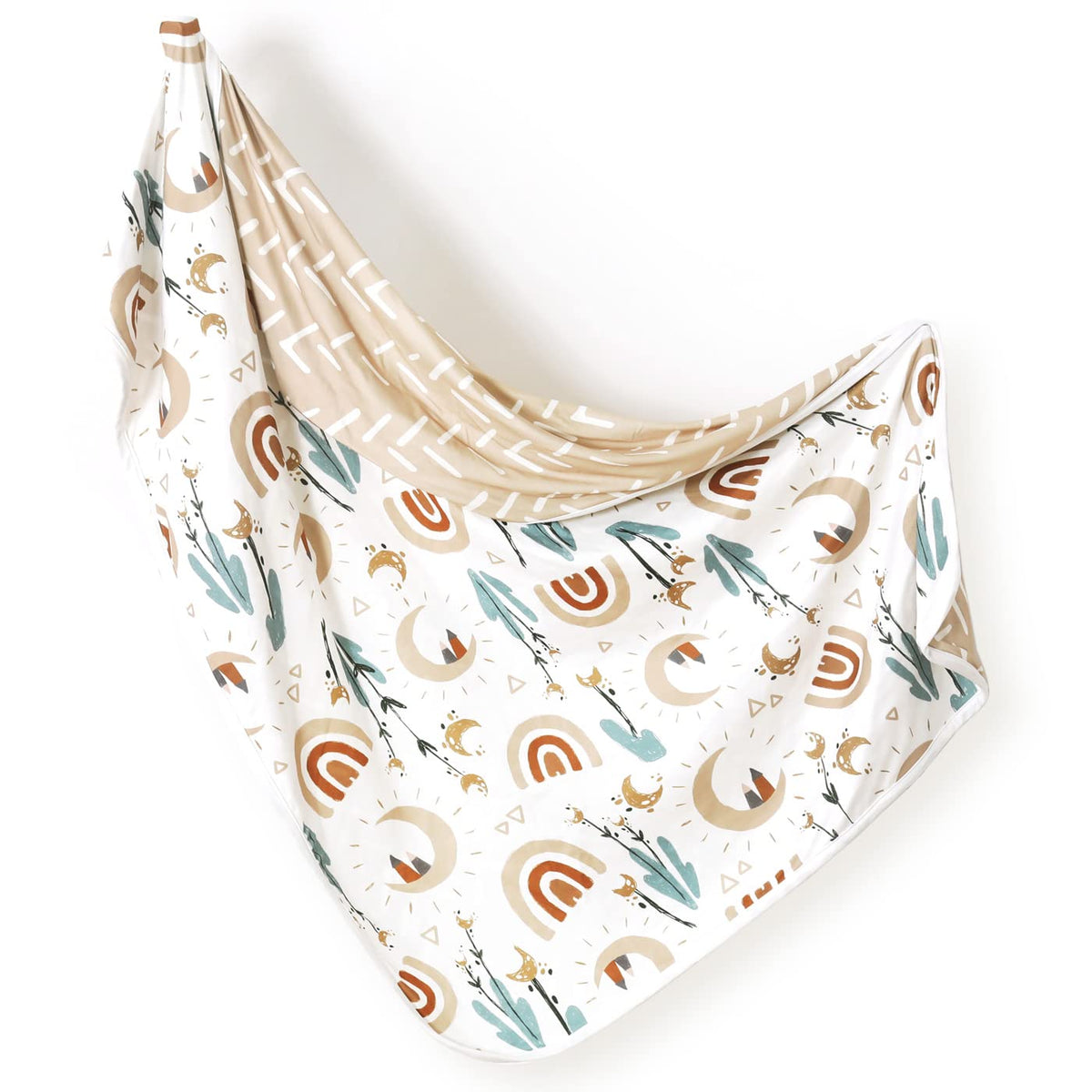 GRSSDER Baby Blanket close-up shows soft jersey knit texture for gentle skin touch.