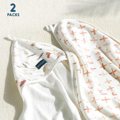 GRSSDER baby hooded towel two-pack, convenient set for busy mornings