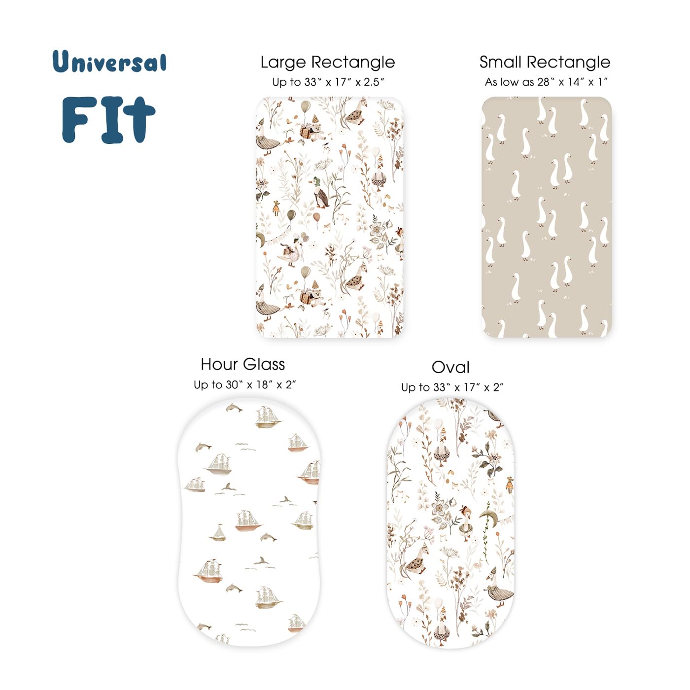 GRSSDER 3-pack bassinet sheets for versatile rotation.