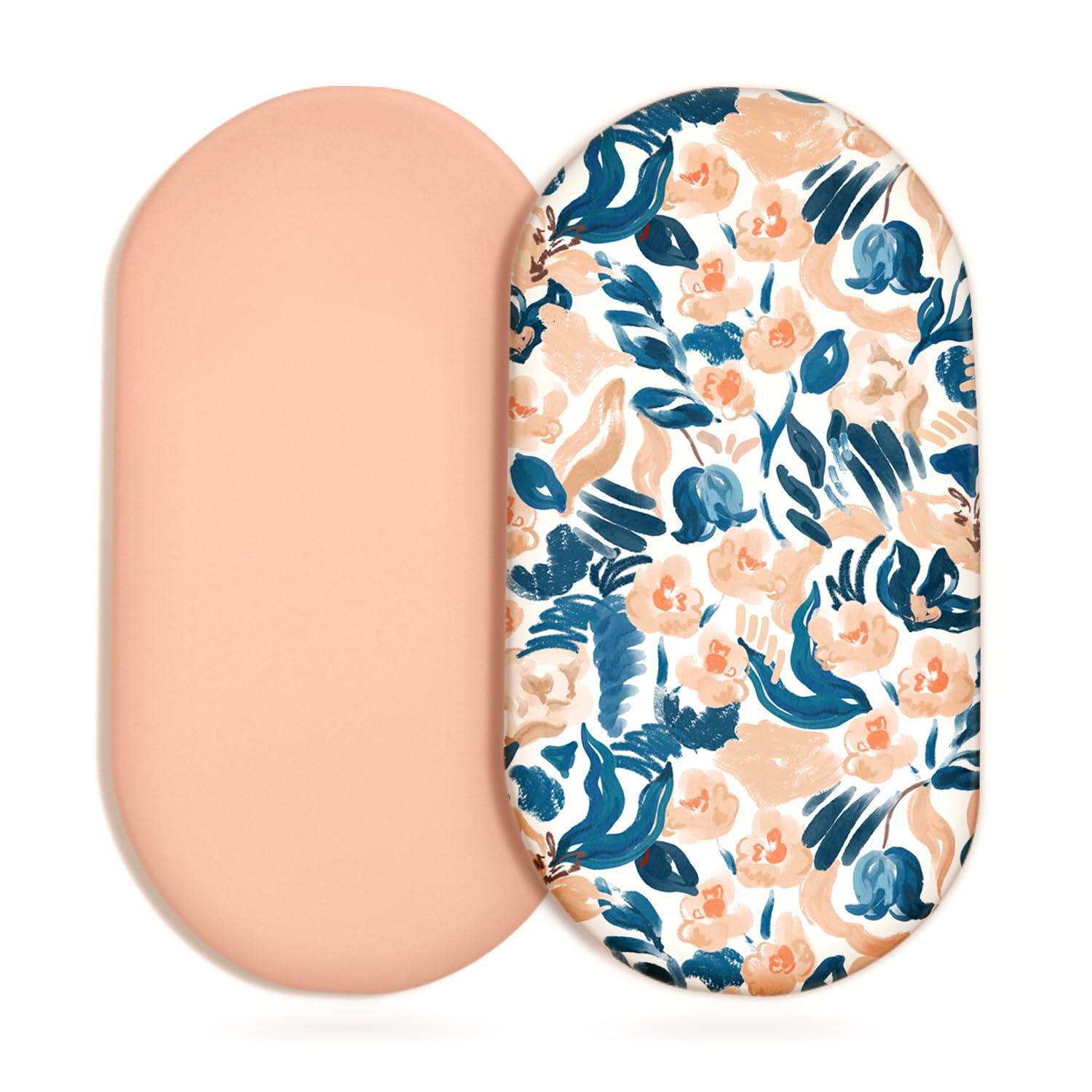 GRSSDER blush flora bassinet sheet with floral print, breathable and snug