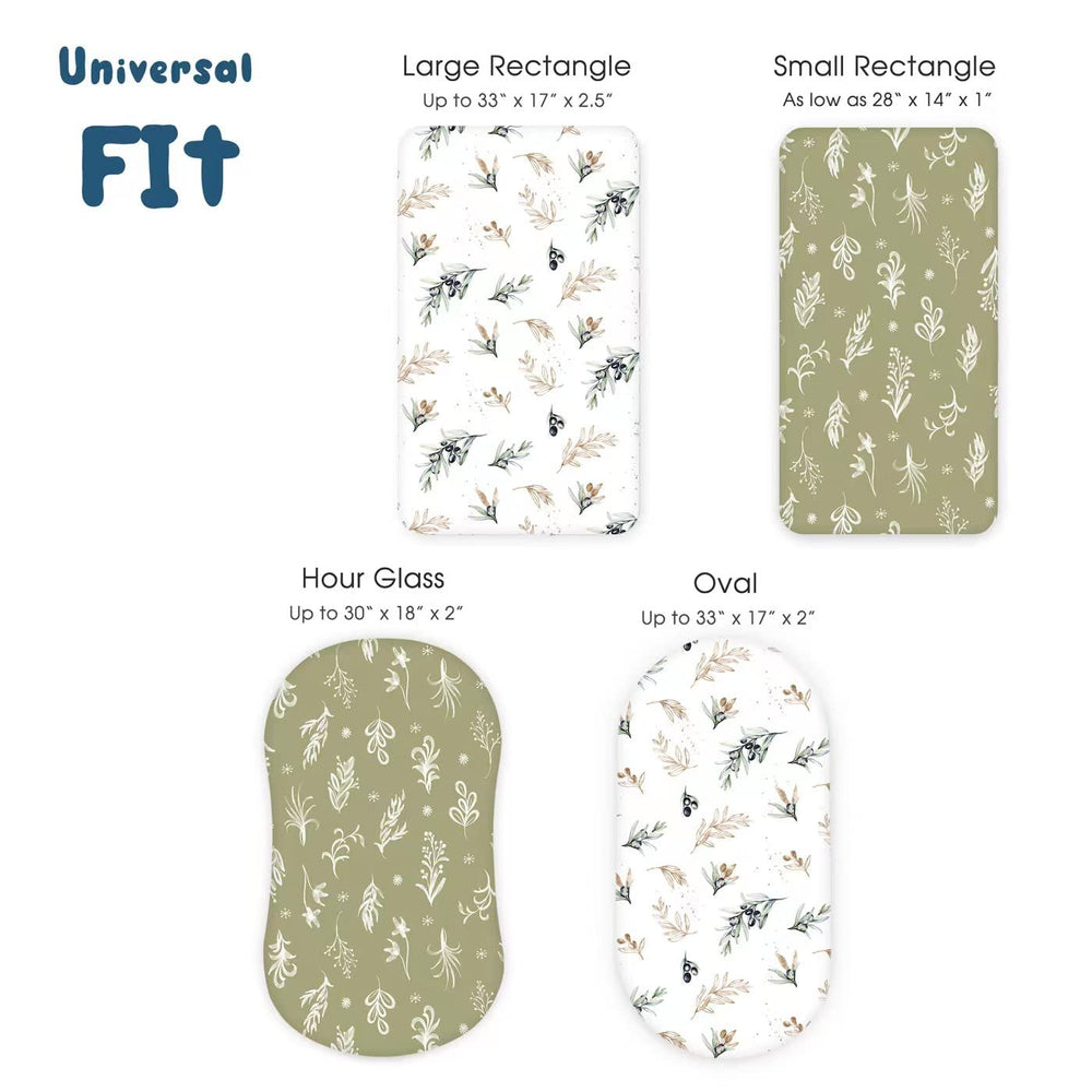 GRSSDER bassinet sheet compatible with oval, rectangle, round, and hourglass shapes