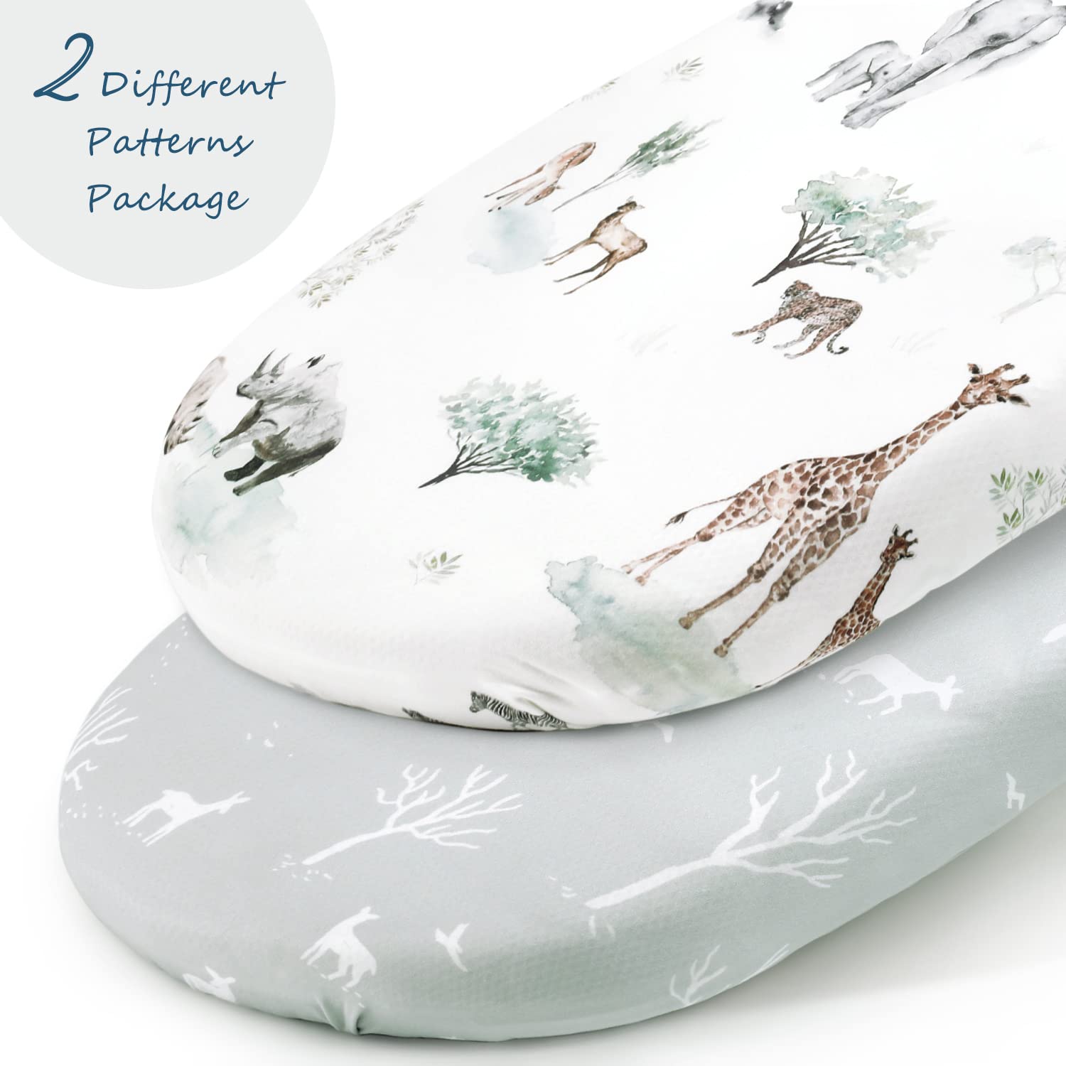 GRSSDER Bassinet Sheet features elastic edge that stays in place overnight.