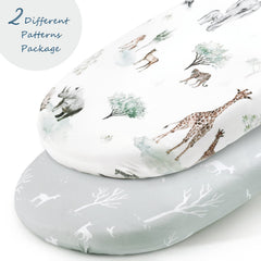 GRSSDER Bassinet Sheet features elastic edge that stays in place overnight.