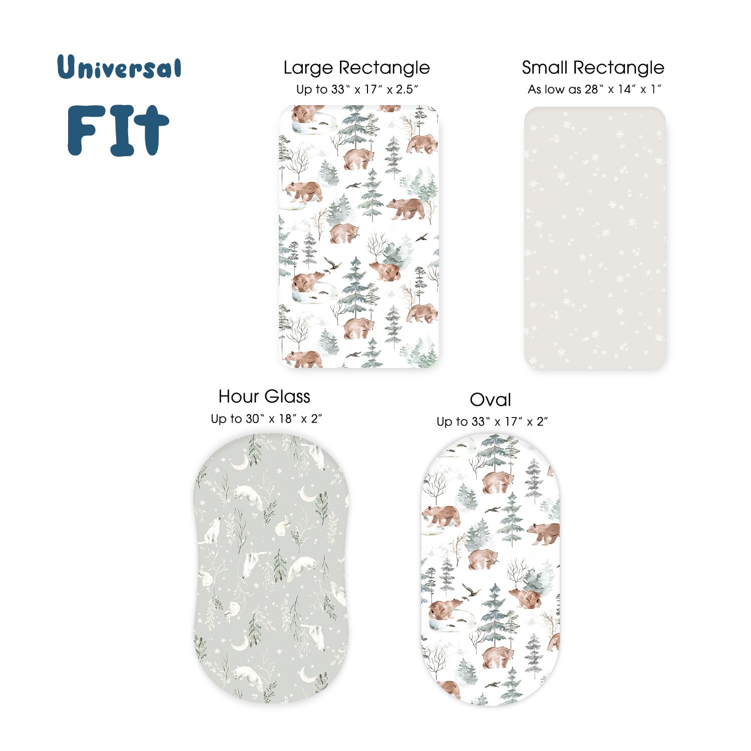 GRSSDER machine-washable bassinet sheets for easy care and durability
