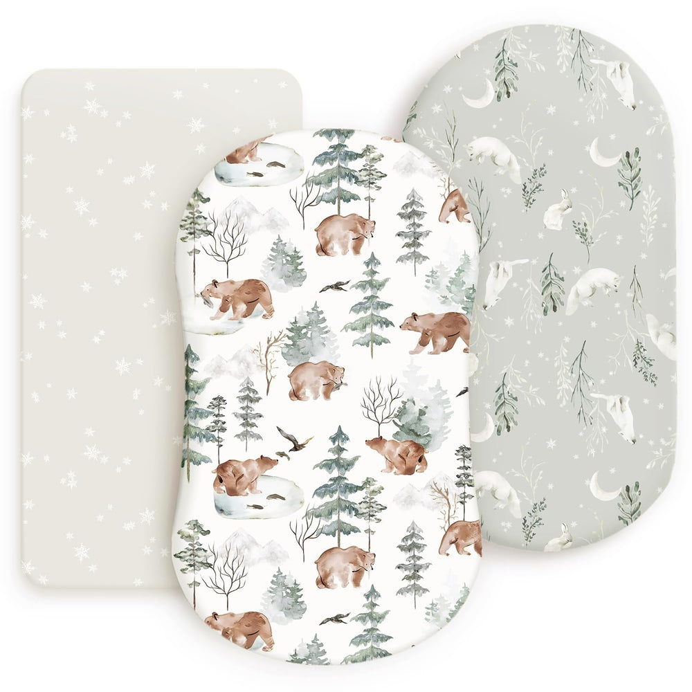 GRSSDER bassinet sheet three-pack shows ultra-soft fabric for cozy sleep
