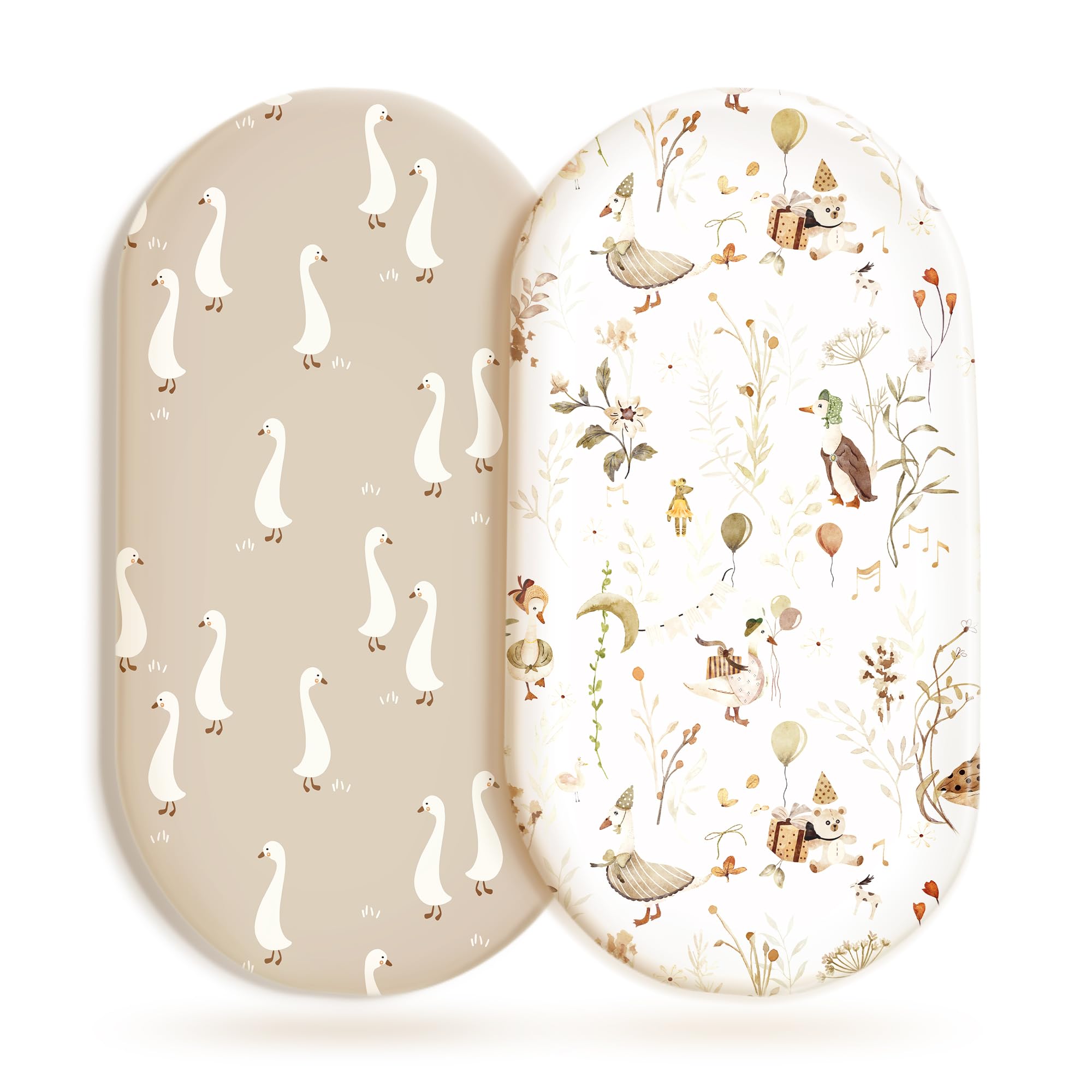 GRSSDER bassinet sheets with fitted elastic band for a secure fit.
