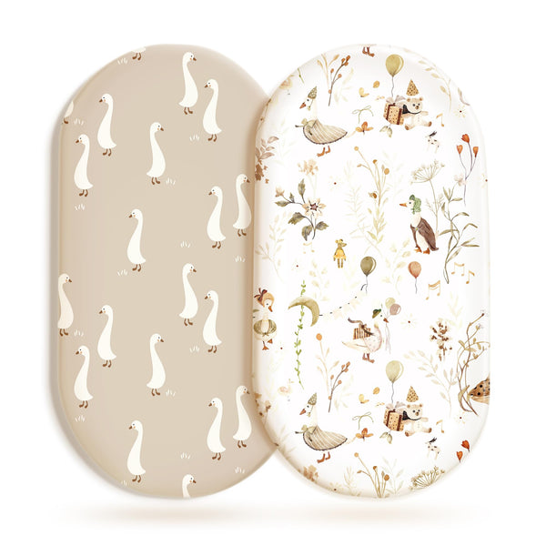 GRSSDER bassinet sheets with fitted elastic band for a secure fit.