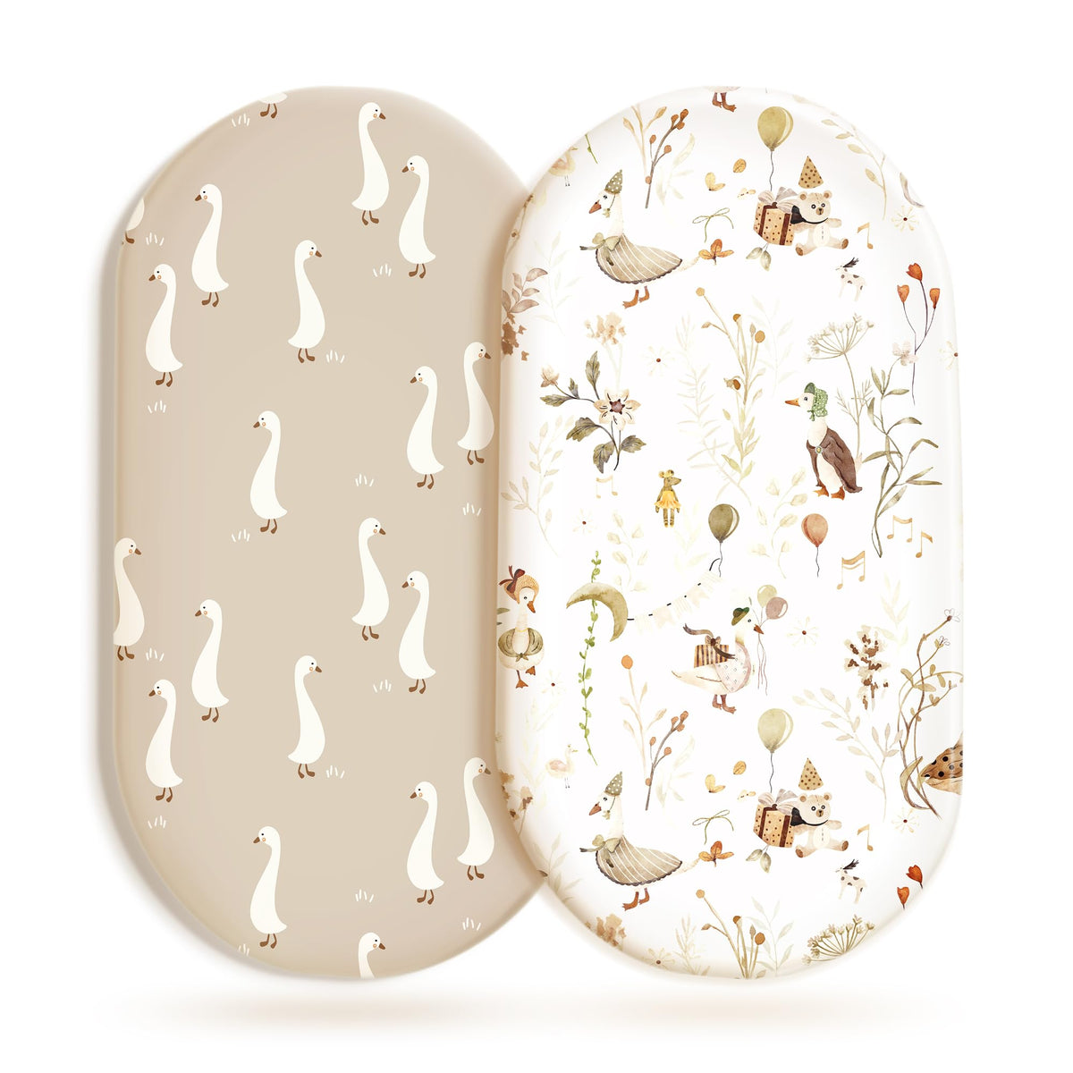 GRSSDER bassinet sheets with fitted elastic band for a secure fit.