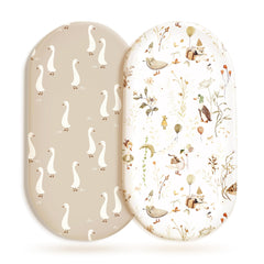 GRSSDER bassinet sheets with fitted elastic band for a secure fit.