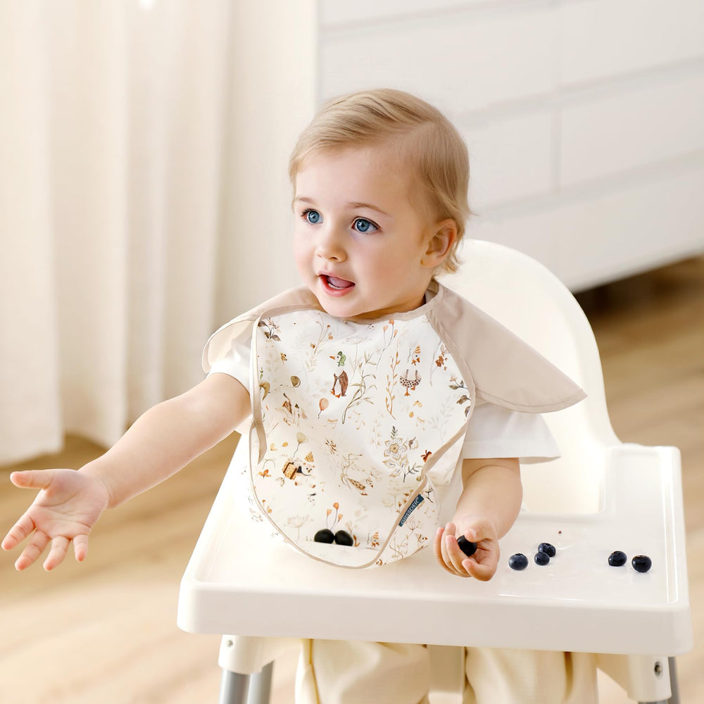 GRSSDER bibs waterproof material touch highlights safe, gentle fabric for sensitive skin
